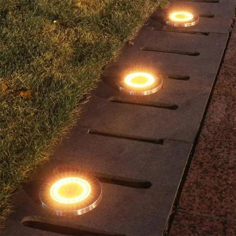 20 LEDs Solar Disk Lights for Lawn