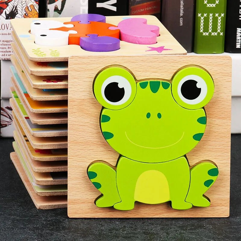 3D Wooden Puzzle Cartoon Toy