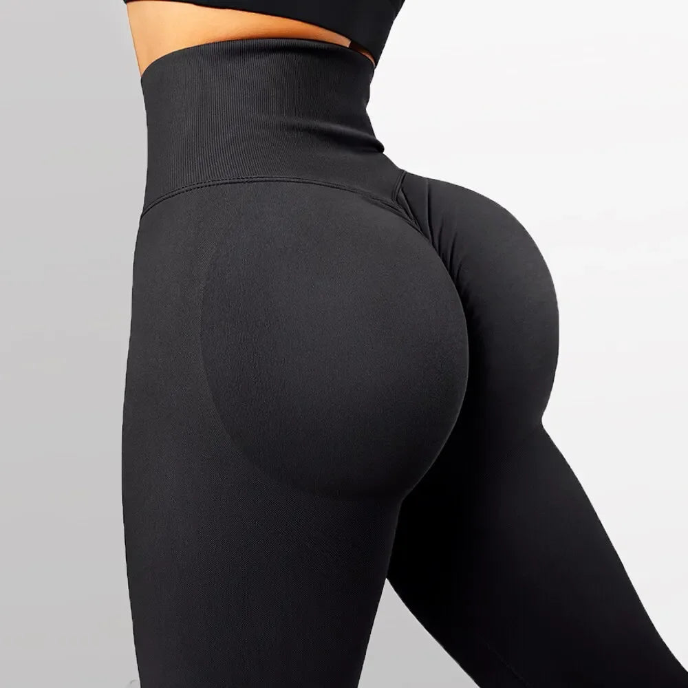 Legging de fitness sans couture - tricot extensible et respirant