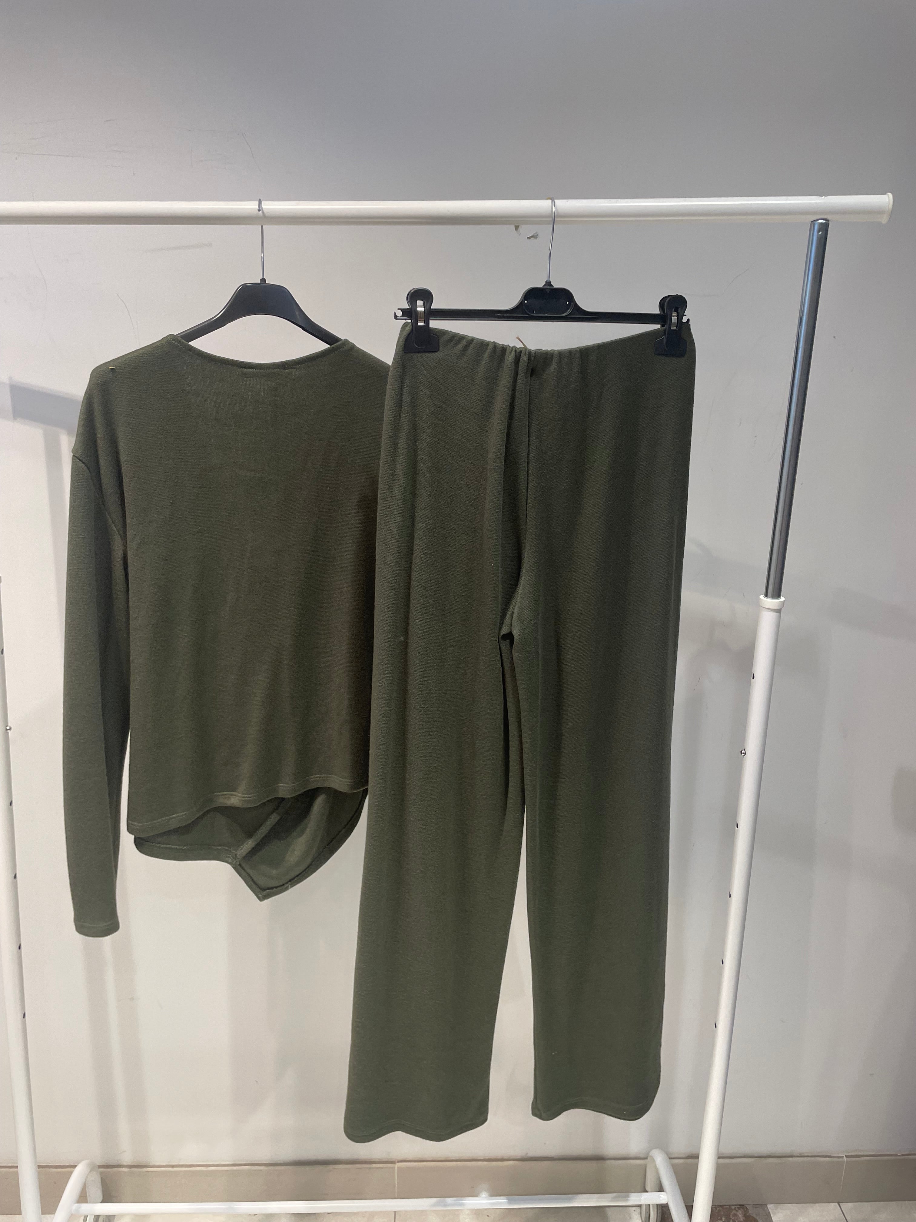 Ensemble Femme Confort Absolu – Cache-Cœur & Pantalon Fluide – Taille Unique