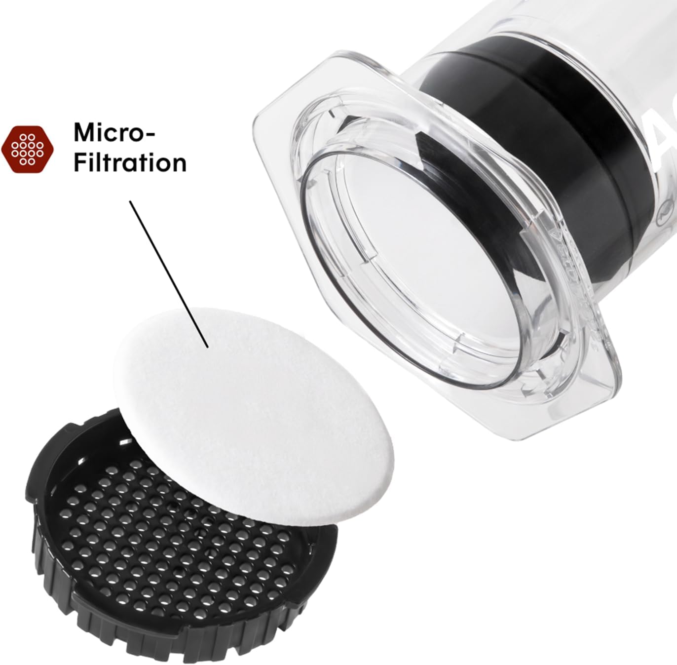 AeroPress Clear XL cafetière à piston, grande tout-en-un, cafetière manuelle style expresso et filtre, infusion en 2 min, portable pour voyage et camping