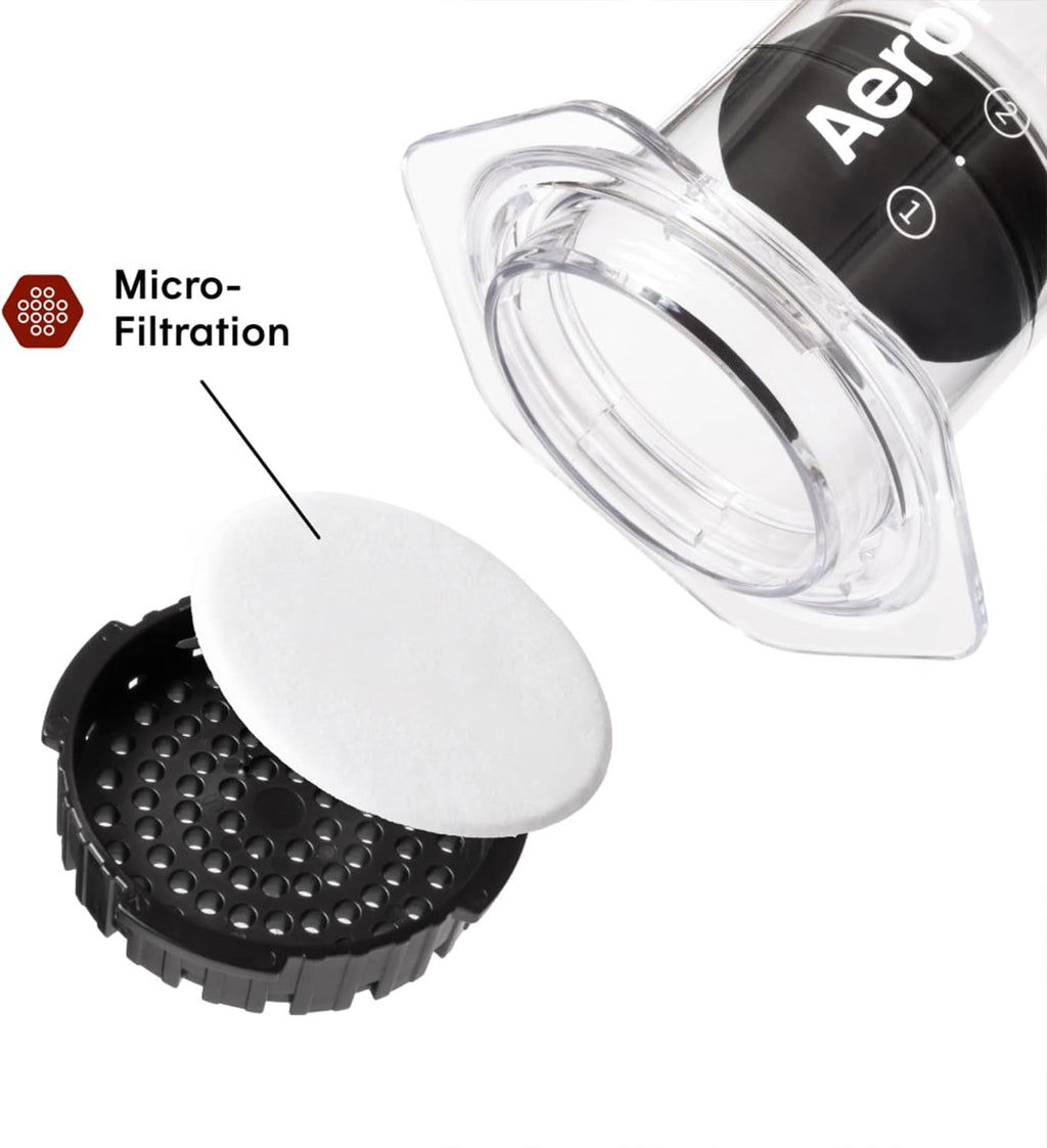 AeroPress Clear XL cafetière à piston, grande tout-en-un, cafetière manuelle style expresso et filtre, infusion en 2 min, portable pour voyage et camping