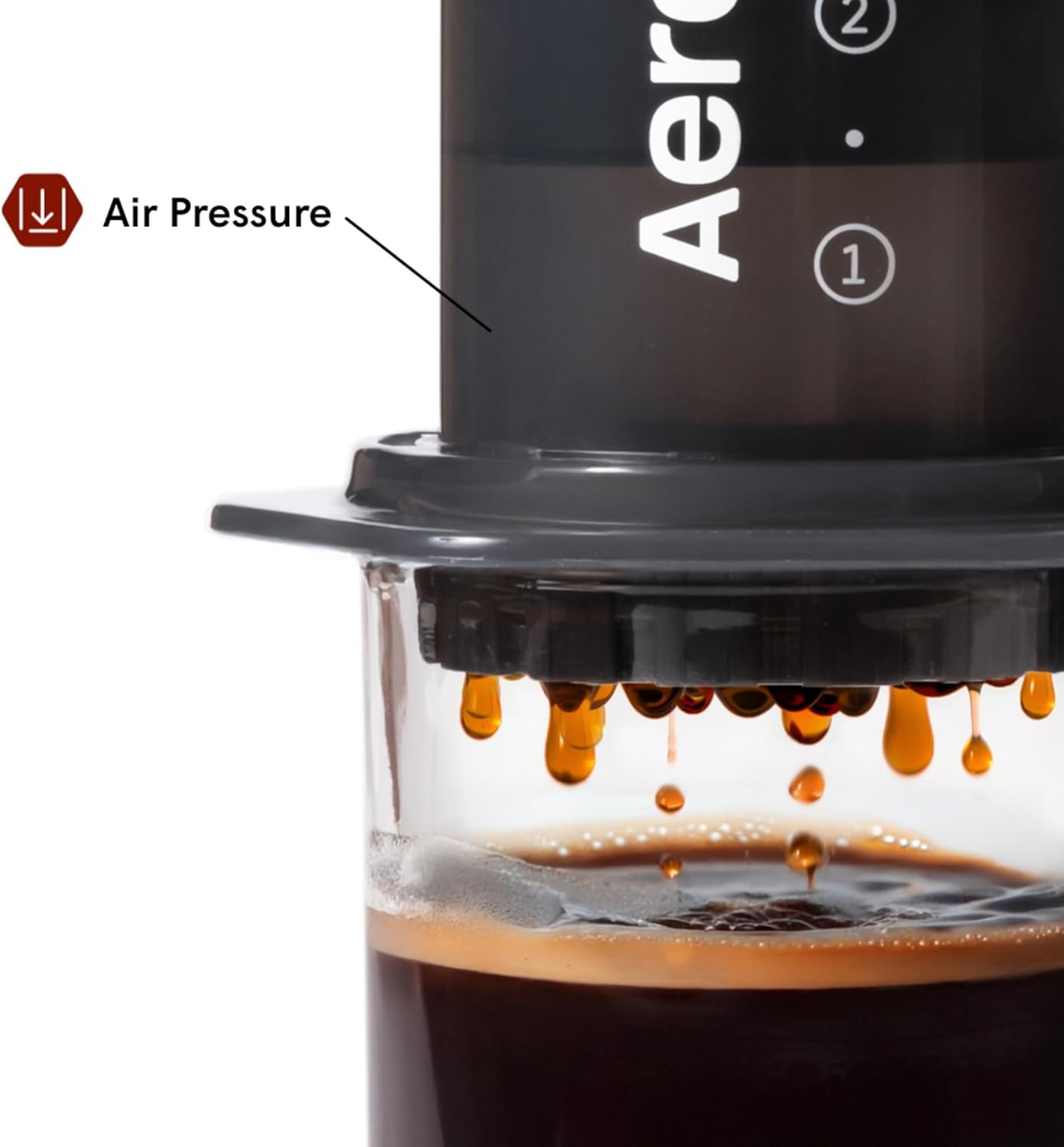 AeroPress Clear XL cafetière à piston, grande tout-en-un, cafetière manuelle style expresso et filtre, infusion en 2 min, portable pour voyage et camping