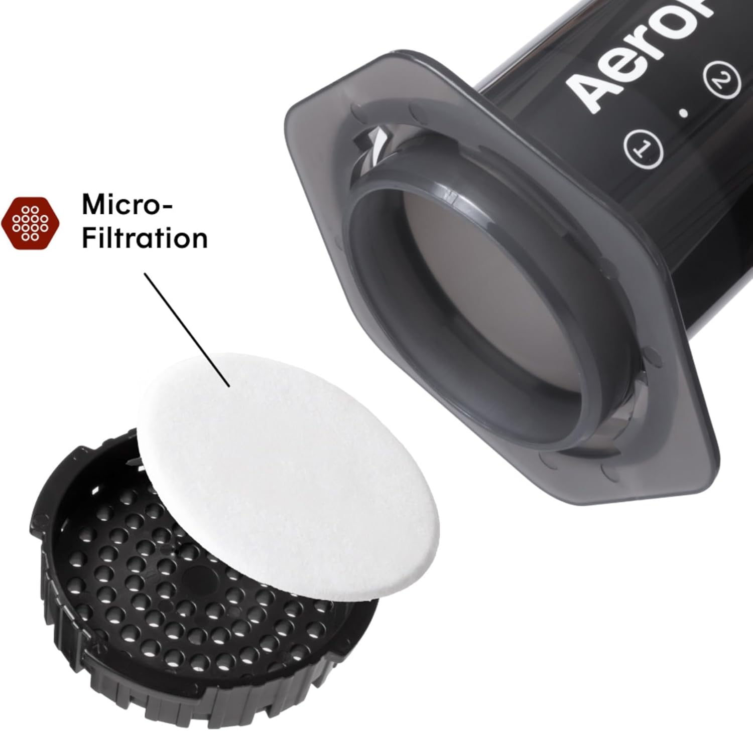 AeroPress Clear XL cafetière à piston, grande tout-en-un, cafetière manuelle style expresso et filtre, infusion en 2 min, portable pour voyage et camping