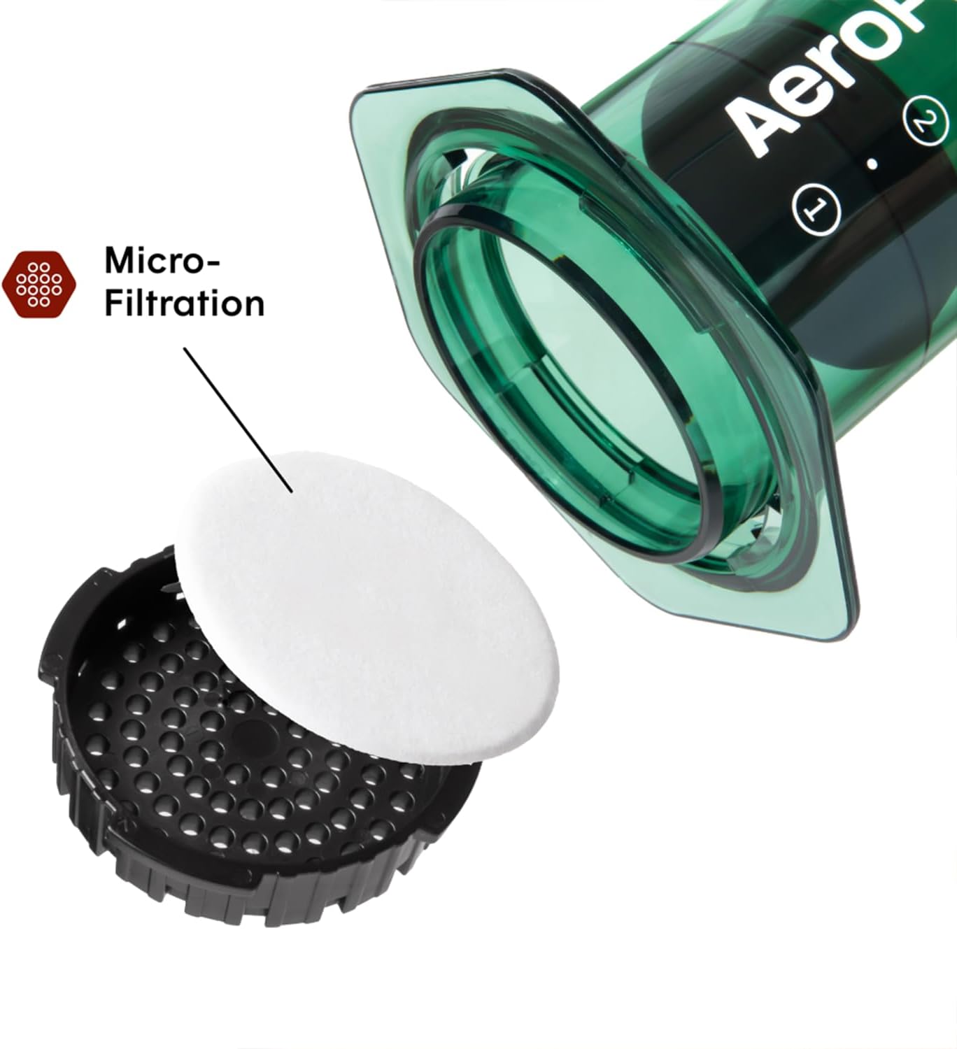 AeroPress Clear XL cafetière à piston, grande tout-en-un, cafetière manuelle style expresso et filtre, infusion en 2 min, portable pour voyage et camping