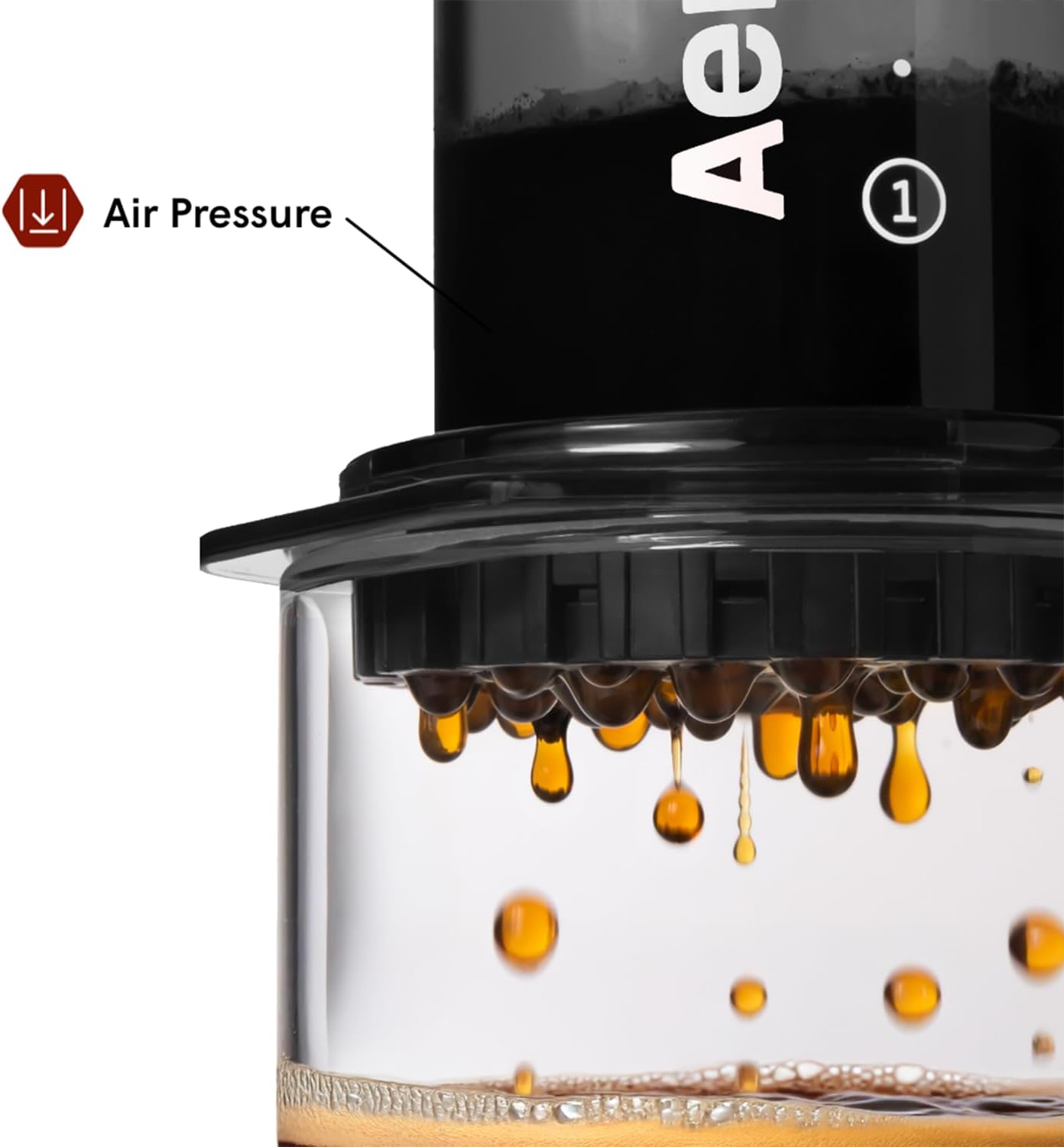 AeroPress Clear XL cafetière à piston, grande tout-en-un, cafetière manuelle style expresso et filtre, infusion en 2 min, portable pour voyage et camping