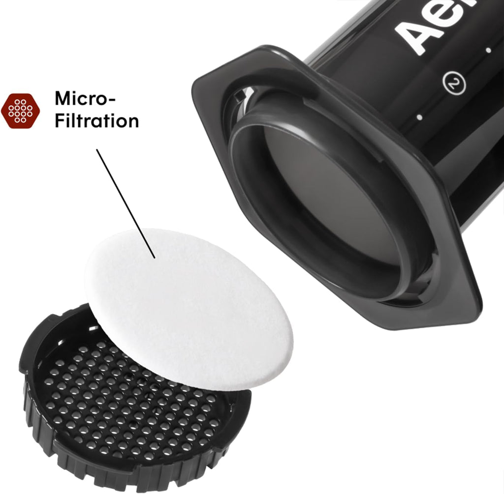 AeroPress Clear XL cafetière à piston, grande tout-en-un, cafetière manuelle style expresso et filtre, infusion en 2 min, portable pour voyage et camping