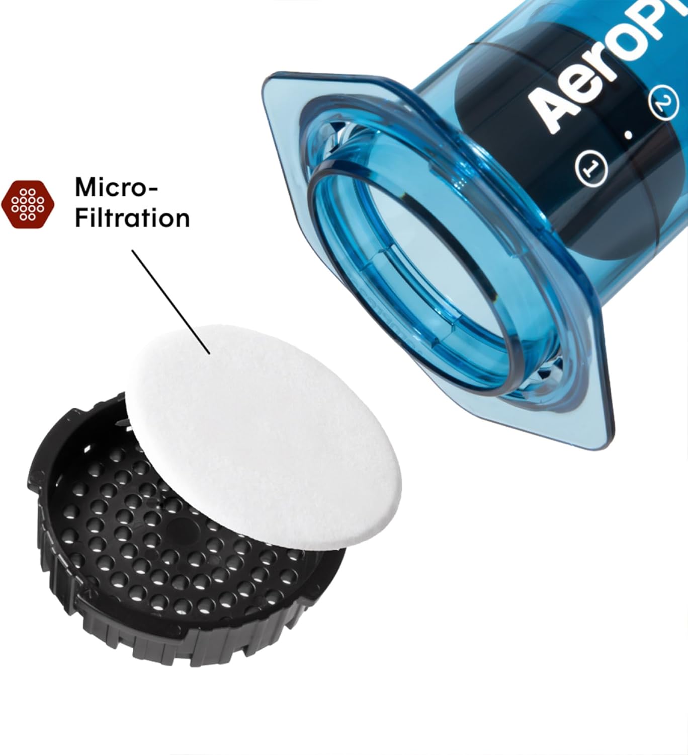 AeroPress Clear XL cafetière à piston, grande tout-en-un, cafetière manuelle style expresso et filtre, infusion en 2 min, portable pour voyage et camping