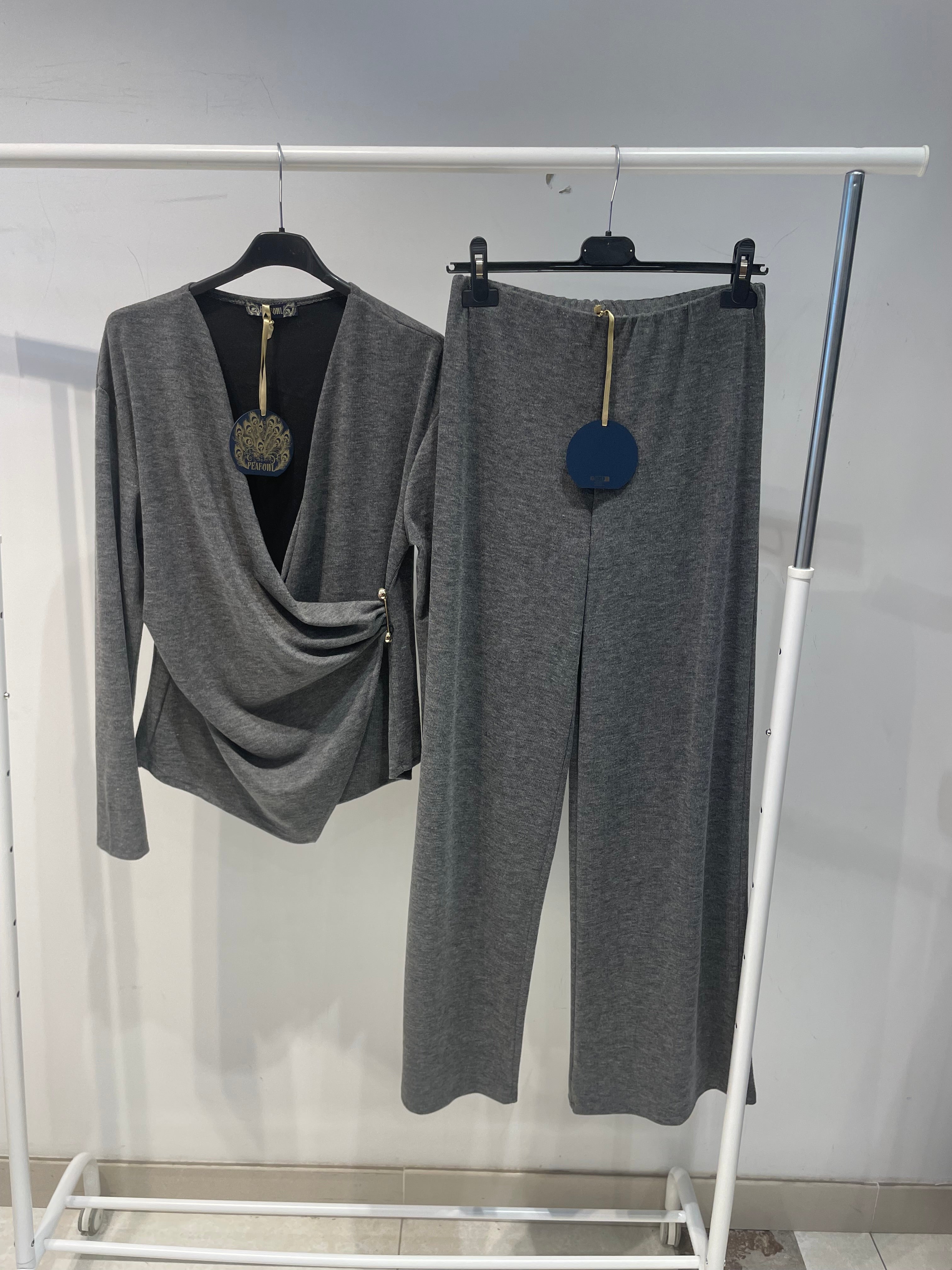 Ensemble Femme Confort Absolu – Cache-Cœur & Pantalon Fluide – Taille Unique