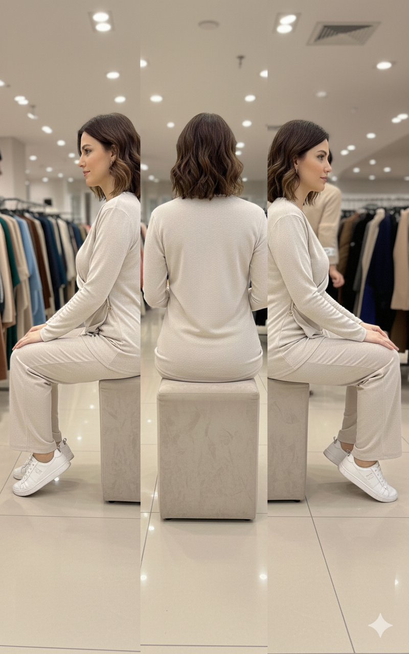 Ensemble Femme Confort Absolu – Cache-Cœur & Pantalon Fluide – Taille Unique