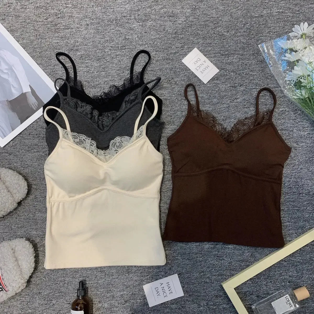 Lace Splice Crop Top Bra