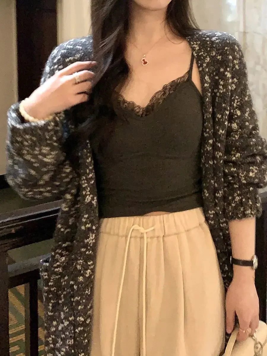 Lace Splice Crop Top Bra