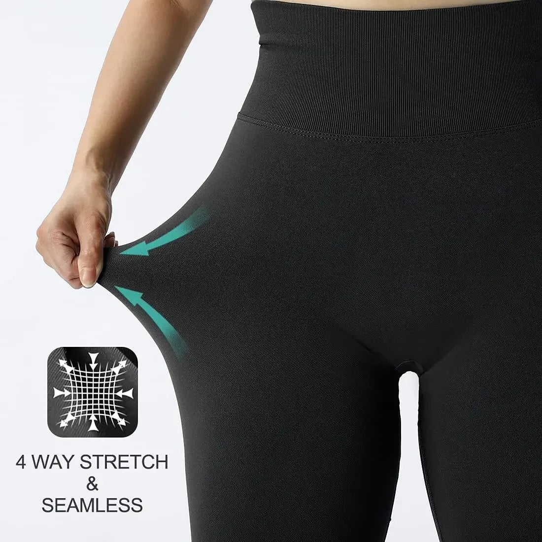 Legging de fitness sans couture - tricot extensible et respirant