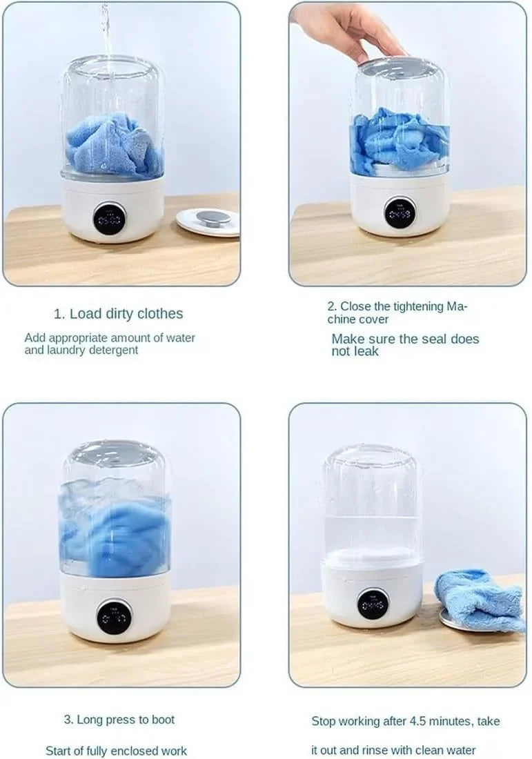 Mini 1L Rechargeable Washing Machine