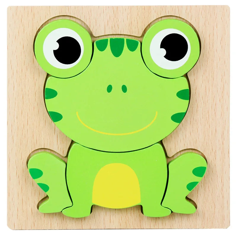 3D Wooden Puzzle Cartoon Toy
