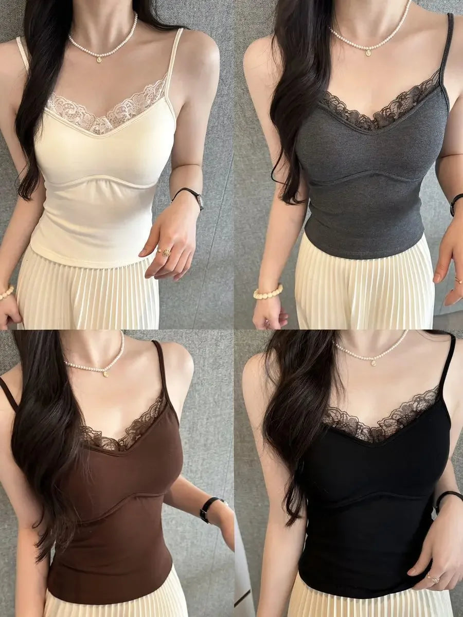 Lace Splice Crop Top Bra