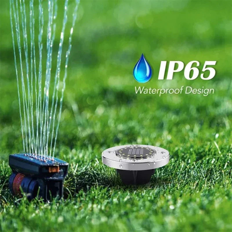 20 LEDs Solar Disk Lights for Lawn