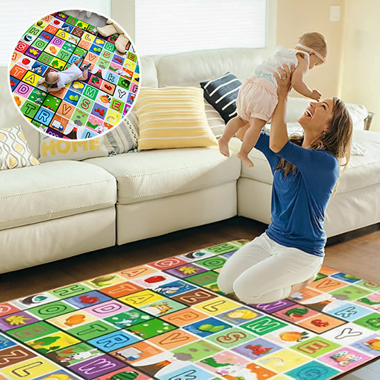 Tapis de jeu pour bébé, animaux double face, jouets éducatifs pour enfants, sol souple, tapis rampant pour tout-petits, activité de jeu, salle de sport 180cmX120cmX0.3cm