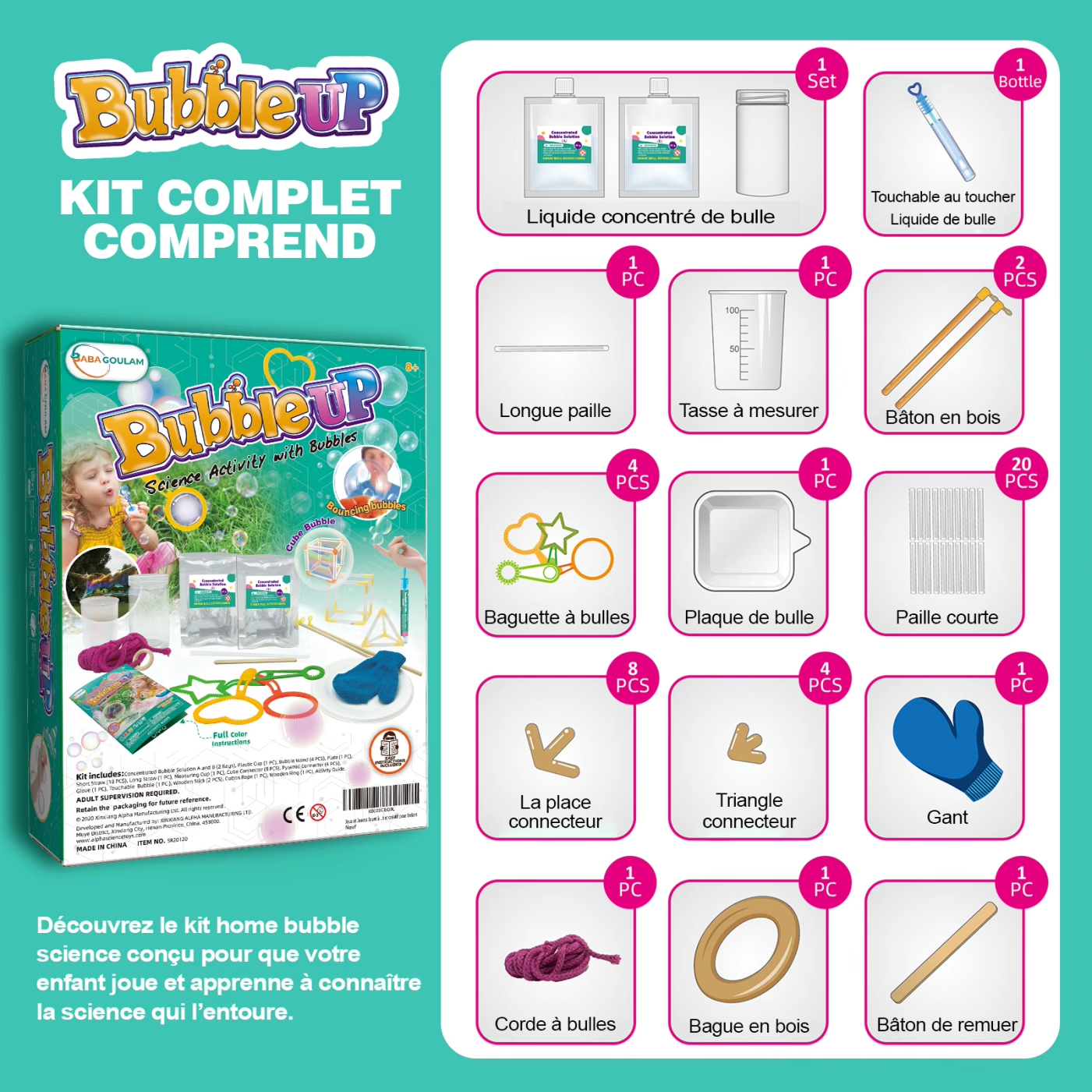 Jeux et Jouets a Bulles Scientifique Jouet Savon à Bulles Bubble Baguette